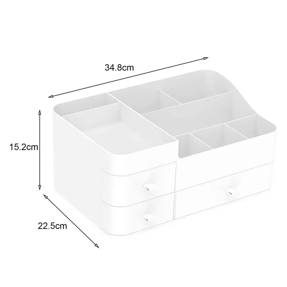 Multi-functional Countertop Storage Box With Drawers Large Capacity Pen Holder And Hair Accessories Desktop Storage Shelf