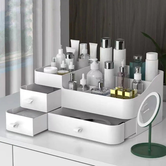 Multi-functional Countertop Storage Box With Drawers Large Capacity Pen Holder And Hair Accessories Desktop Storage Shelf