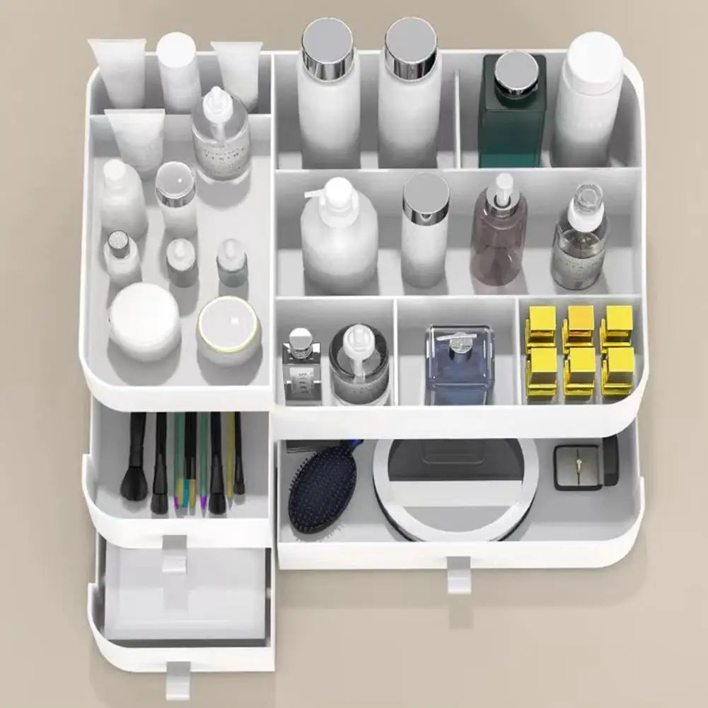 Multi-functional Countertop Storage Box With Drawers Large Capacity Pen Holder And Hair Accessories Desktop Storage Shelf